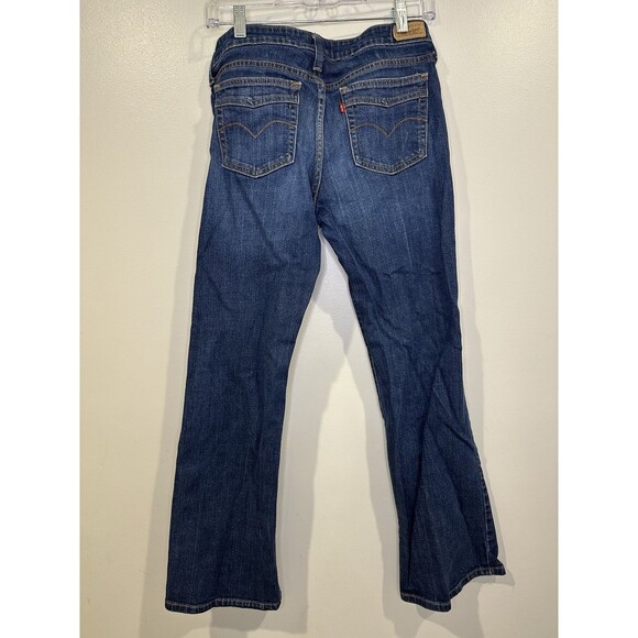 Levis 545 Jeans Size 10 Ladies Low Boot Cut Stretch‎ Blue Denim Bootcut - Picture 12 of 16